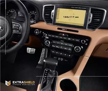 KIA Soul 2018 - Present Multimedia 7" DisplayschutzGlass Kratzfest Anti-Fingerprint Transparent