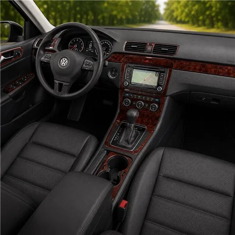 Volkswagen Passat 2010+ Basisset, Automatic A/C, Navigation system 3D Armaturenbrett-Dekor-Set