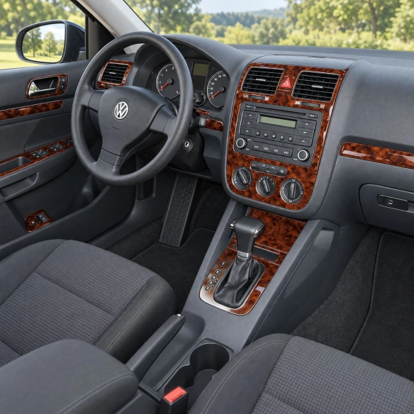 Volkswagen Jetta 2005-2009 3D Cockpit Dekor Interieurleisten Set As shown in product diagram-teilig