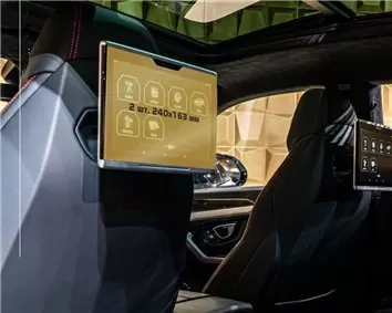 Lamborghini Sian 2019 - Present Multimedia + Climate-Control 8,4" DisplayschutzGlass Kratzfest Anti-Fingerprint Transparent