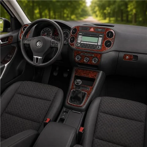 Volkswagen Tiguan 2010+ Komplettset, Schaltgetriebe AC Control 3D Armaturenbrett-Dekor-Set