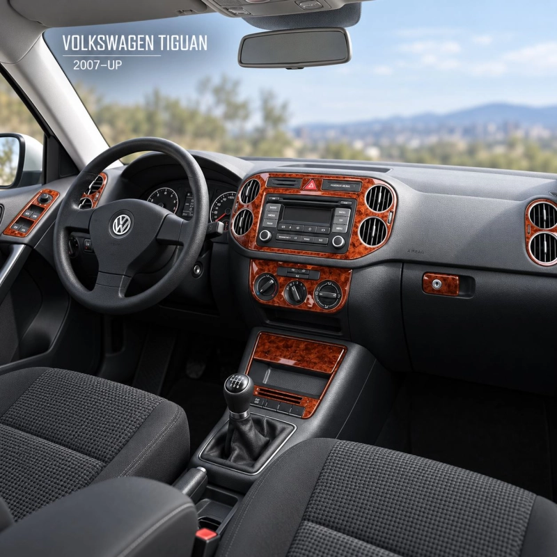 Volkswagen Tiguan 2011-heute 3D Cockpit Dekor Interieurleisten Set 23-teilig