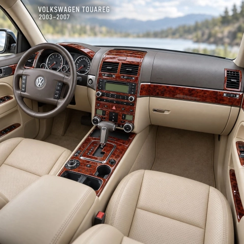 Volkswagen Touareg 2003-2007 3D Cockpit Dekor Interieurleisten Set 39-teilig