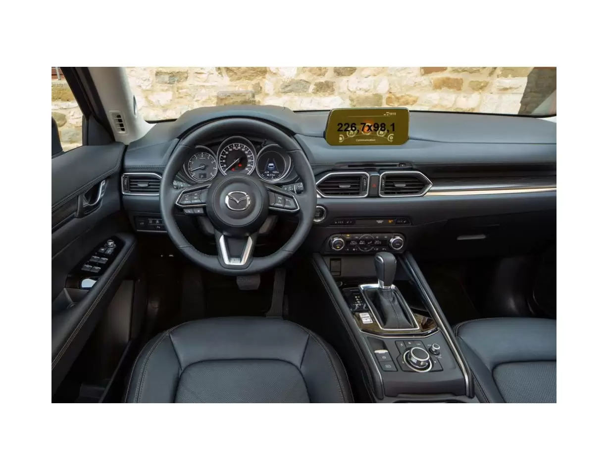 Mazda CX-5 2016 - Present Multimedia 8" DisplayschutzGlass Kratzfest Anti-Fingerprint Transparent - 1- Cockpit Dekor Innenraum