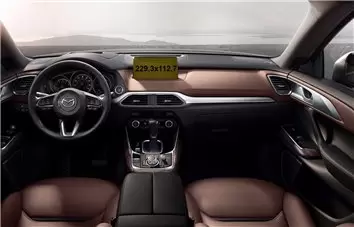 Mazda CX-9 2015 - 2020 Multimedia 8" DisplayschutzGlass Kratzfest Anti-Fingerprint Transparent