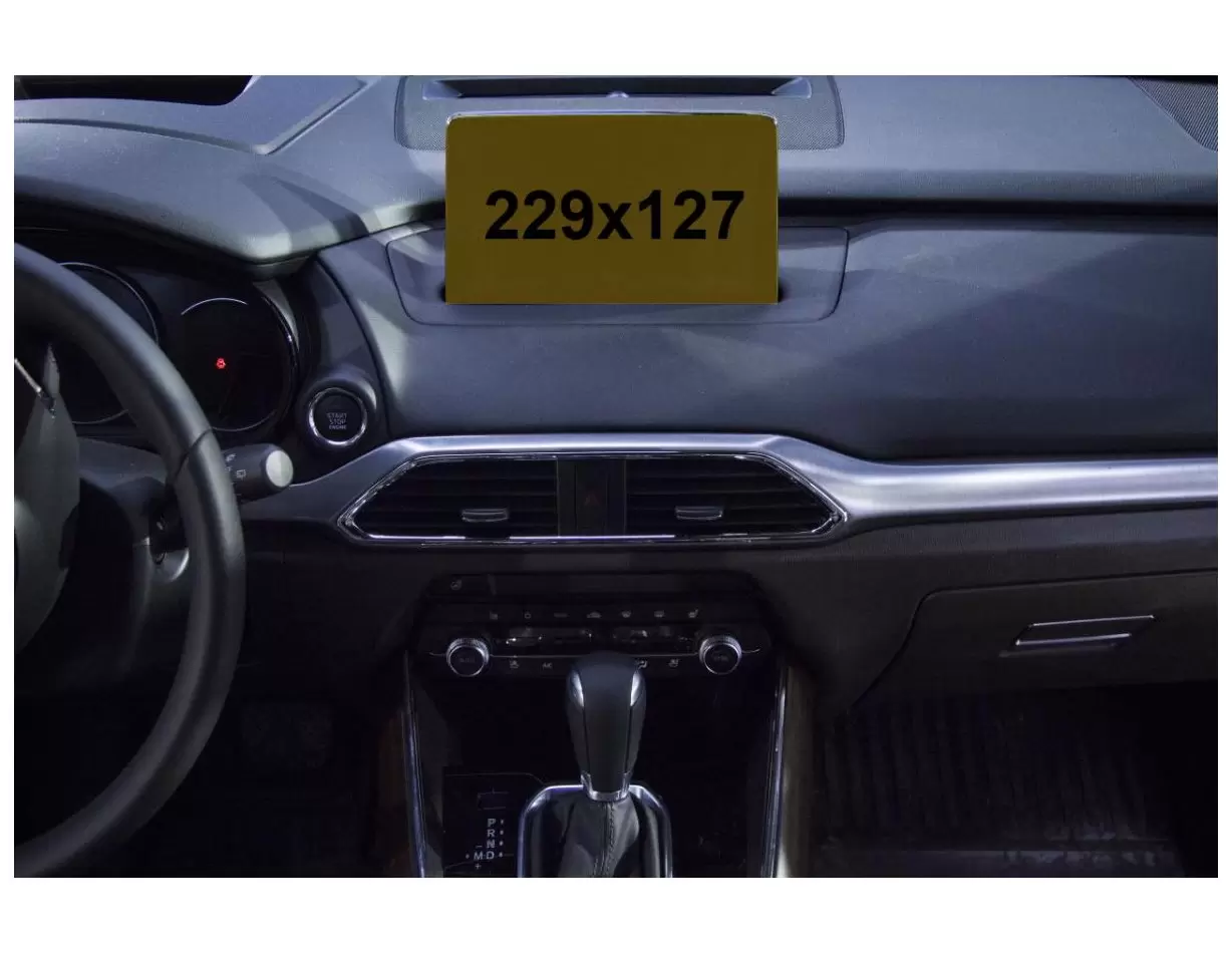 Mazda CX-9 2020 - Present Multimedia 8,8" DisplayschutzGlass Kratzfest Anti-Fingerprint Transparent - 1- Cockpit Dekor Innenraum
