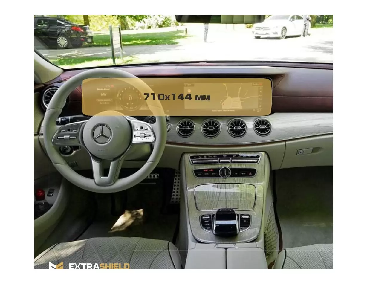 Mercedes-Benz CLS (C257) 2017 - Present Digital Speedometer + Multimedia 12,3" DisplayschutzGlass Kratzfest Anti-Fingerprint Tra