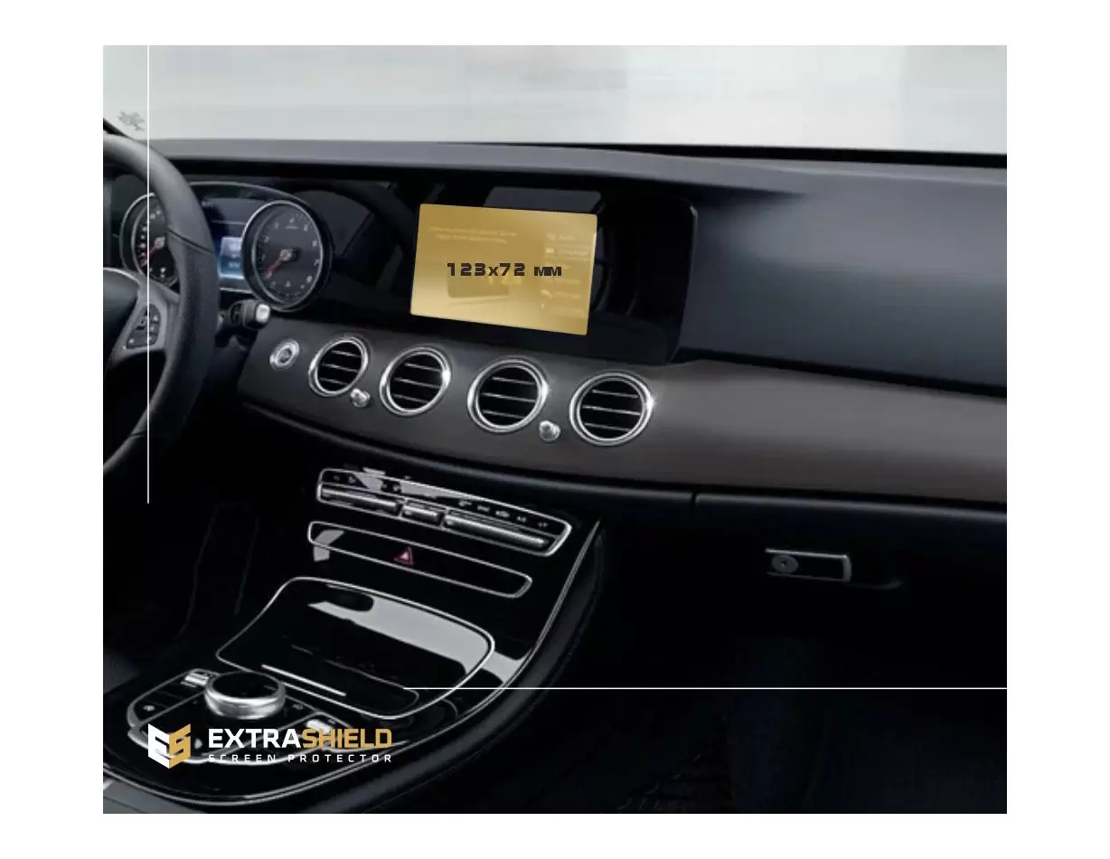 Mercedes-Benz E-class (S213/C238/A238/W213) 2016 - Present Multimedia DisplayschutzGlass Kratzfest Anti-Fingerprint Transparent 