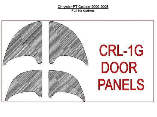 Chrysler PT Cruiser 2001-2005 Door panels, 4 Parts set BD innenausstattung armaturendekor cockpit dekor - 1- Cockpit Dekor Innen