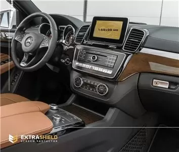 Mercedes-Benz GLC (X253/C253) 2019 - Present Multimedia 10,3" DisplayschutzGlass Kratzfest Anti-Fingerprint Transparent - 1- Coc