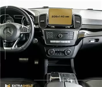 Mercedes-Benz GLE (W166) 2015 - 2019 Multimedia 5,8" DisplayschutzGlass Kratzfest Anti-Fingerprint Transparent - 1- Cockpit Deko