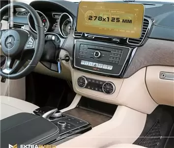 Mercedes-Benz GLE (W166/C292) 2015 - 2019 Multimedia 8,4" DisplayschutzGlass Kratzfest Anti-Fingerprint Transparent - 1- Cockpit