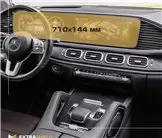 Mercedes-Benz GLE (W167) 2015 - 2019 Multimedia 10,3" DisplayschutzGlass Kratzfest Anti-Fingerprint Transparent