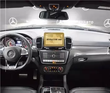 Mercedes-Benz GLS (X166) 2015 - 2019 Multimedia 8,4" DisplayschutzGlass Kratzfest Anti-Fingerprint Transparent - 1- Cockpit Deko