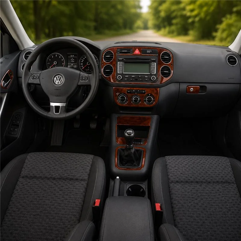 Volkswagen Tiguan 2009-2009 Komplettset, Schaltgetriebe AC 3D Armaturenbrett-Dekor-Set