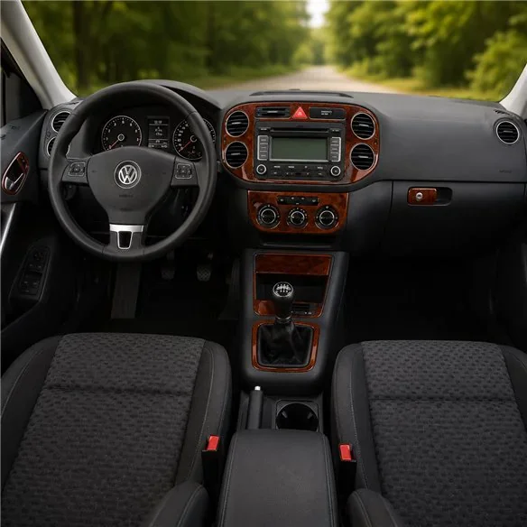 Volkswagen Tiguan 2009-2009 Komplettset, Schaltgetriebe AC 3D Armaturenbrett-Dekor-Set