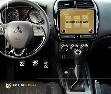 Mitsubishi ASX 2019 - Present Multimedia 8" DisplayschutzGlass Kratzfest Anti-Fingerprint Transparent - 1- Cockpit Dekor Innenra