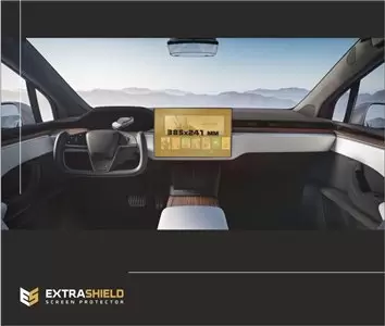 Tesla Model X 2021 - Present Multimedia 17" DisplayschutzGlass Kratzfest Anti-Fingerprint Transparent
