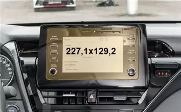 Toyota Camry 2012 - Present climate-control DisplayschutzGlass Kratzfest Anti-Fingerprint Transparent - 1- Cockpit Dekor Innenra