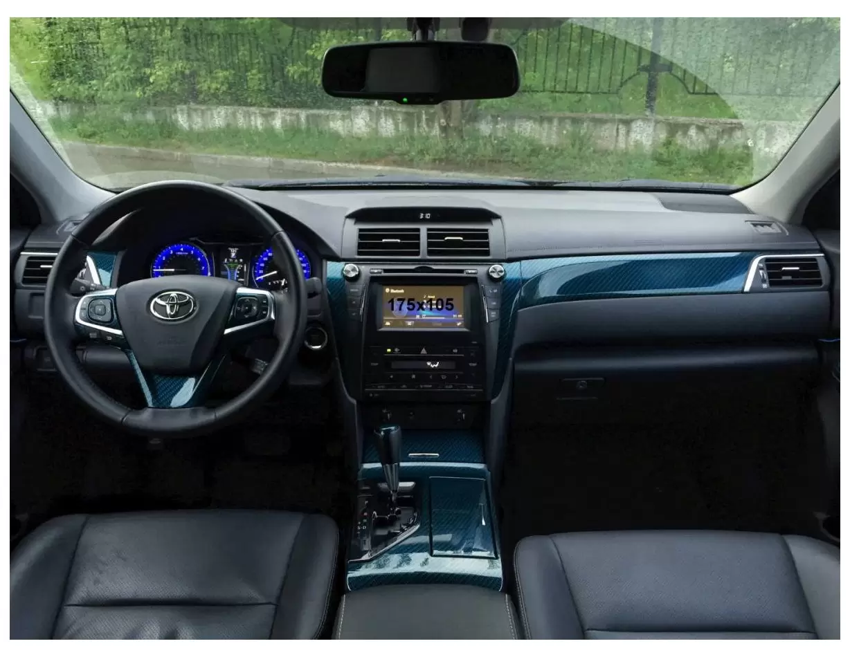 Toyota Camry VI (XV50/XV55) 2012 - Present Multimedia 7" DisplayschutzGlass Kratzfest Anti-Fingerprint Transparent - 1- Cockpit 