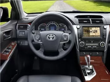 Toyota Camry VI (XV50/XV55) 2012 - Present Multimedia 8" DisplayschutzGlass Kratzfest Anti-Fingerprint Transparent - 1- Cockpit 