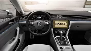 Volkswagen Arteon 2017 - 2020 Multimedia 12,3" DisplayschutzGlass Kratzfest Anti-Fingerprint Transparent