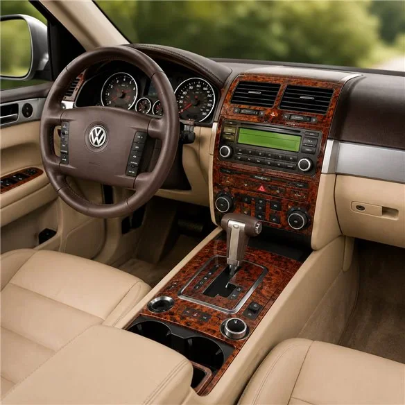 Volkswagen Touareg 2004+ Komplettset, ohne Navigation 3D Armaturenbrett-Dekor-Set