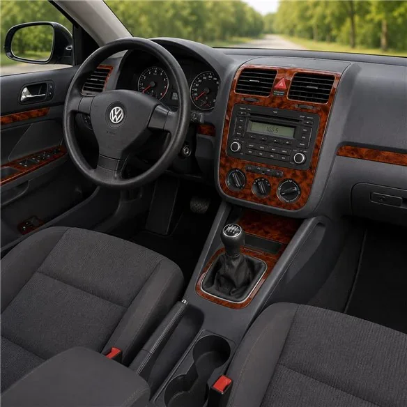Volkswagen Jetta 2005-2009 Schaltgetriebe, Klimaanlage 3D Armaturenbrett-Dekor-Set