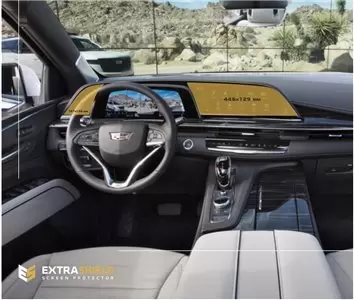 Cadillac CT6 2015 - 2019 Multimedia 8" DisplayschutzGlass Kratzfest Anti-Fingerprint Transparent - 1- Cockpit Dekor Innenraum