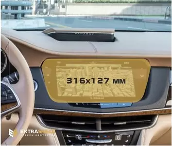 Cadillac XT4 2018 - Present Multimedia 8" DisplayschutzGlass Kratzfest Anti-Fingerprint Transparent - 1- Cockpit Dekor Innenraum