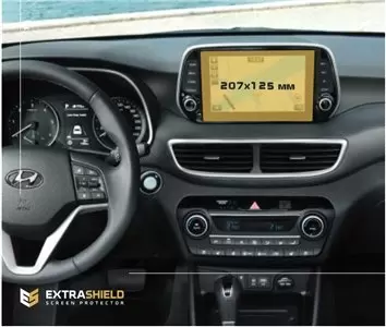 Hyundai Staria 2021 - Present Multimedia + climate-control DisplayschutzGlass Kratzfest Anti-Fingerprint Transparent