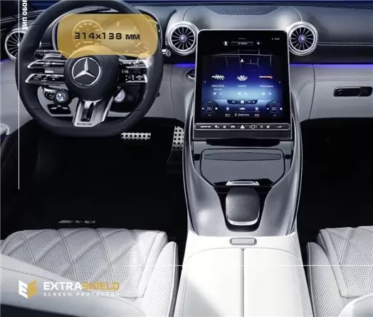Mercedes-Benz S-class (W223/Z223) 2020 - Present Passenger monitors (2pcs,) Android DisplayschutzGlass Kratzfest Anti-Fingerprin