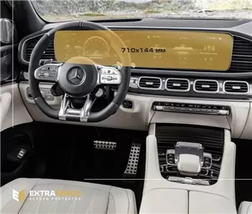 Mercedes-Benz GLS (X166) 2015 - 2019 Passenger monitors (2pcs,) DisplayschutzGlass Kratzfest Anti-Fingerprint Transparent
