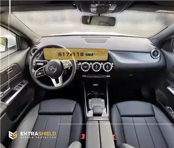 Mercedes-Benz GLA (X156) 2013 - 2017 Multimedia 10,3" DisplayschutzGlass Kratzfest Anti-Fingerprint Transparent - 1- Cockpit Dek