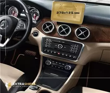 Mercedes-Benz GLA (X156) 2017 - 2020 Multimedia 8" DisplayschutzGlass Kratzfest Anti-Fingerprint Transparent