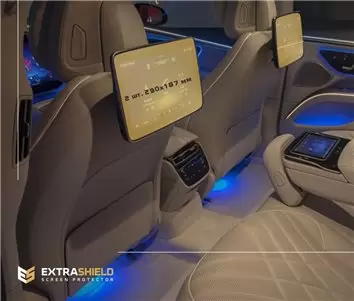 Mercedes-Benz EQS 2020 - Present Passenger monitors (2pcs,) 10,2" DisplayschutzGlass Kratzfest Anti-Fingerprint Transparent - 1-