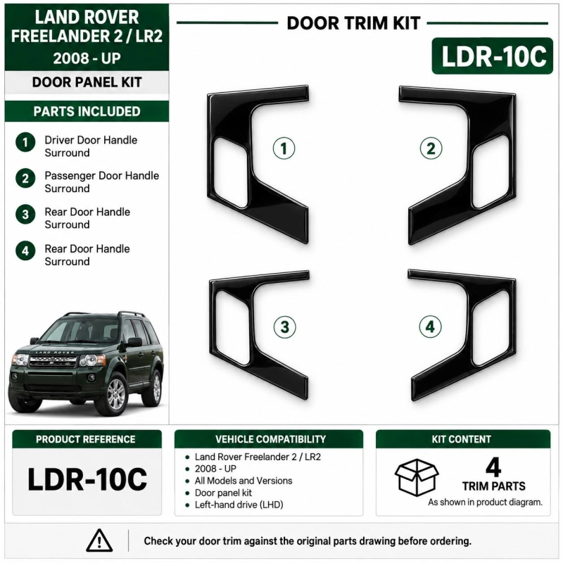 Land Rover Freelander 2 2008-heute 3D Cockpit Dekor Interieurleisten Set As shown in product diagram-teilig