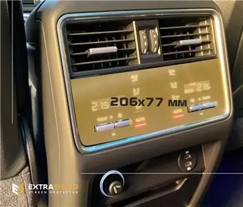 Porsche Cayenne 2017 - Present Rear Climate-Control 10,5" DisplayschutzGlass Kratzfest Anti-Fingerprint Transparent