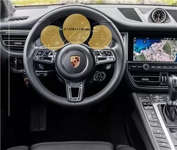 Porsche Macan 2018 - Present Digital Speedometer 12" DisplayschutzGlass Kratzfest Anti-Fingerprint Transparent - 1- Cockpit Deko