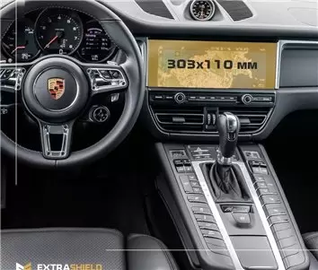 Porsche Macan Facelift 2018 - Present Multimedia 11" DisplayschutzGlass Kratzfest Anti-Fingerprint Transparent
