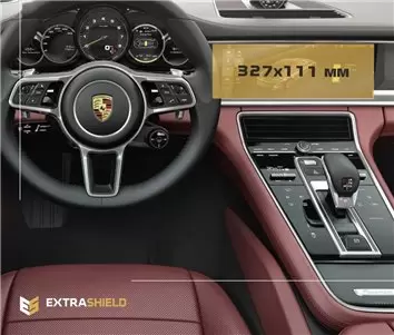 Porsche Panamera II 2017 - Present Multimedia 12" DisplayschutzGlass Kratzfest Anti-Fingerprint Transparent