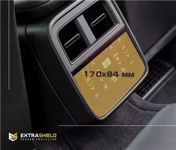 Porsche Taycan 2019 - Present Rear Climate-Control 6,5" DisplayschutzGlass Kratzfest Anti-Fingerprint Transparent - 1- Cockpit D