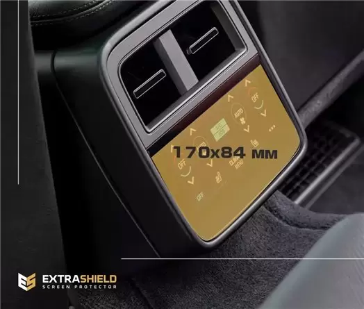 Porsche Taycan 2019 - Present Rear Climate-Control 6,5" DisplayschutzGlass Kratzfest Anti-Fingerprint Transparent - 1- Cockpit D