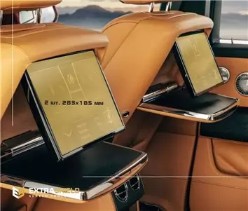 Rolls-Royce Ghost 2020 - Present Passenger monitors (2pcs,) 15" DisplayschutzGlass Kratzfest Anti-Fingerprint Transparent