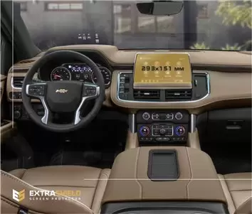 Chevrolet Corvette Stingray 2020 - Present Digital Speedometer DisplayschutzGlass Kratzfest Anti-Fingerprint Transparent