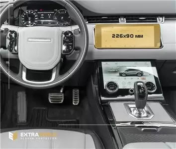 Land Rover RR Evoque (L538) 2015 - 2018 Multimedia 10,2" DisplayschutzGlass Kratzfest Anti-Fingerprint Transparent - 1- Cockpit 
