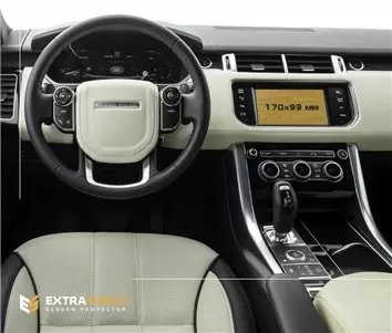 Land Rover RR Sport (L494) 2012 - 2017 Multimedia DisplayschutzGlass Kratzfest Anti-Fingerprint Transparent