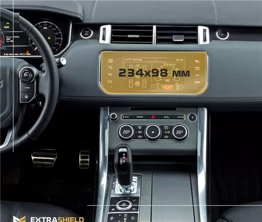 Land Rover RR Sport (L494) 2012-2017 Multimedia DisplayschutzGlass Kratzfest Anti-Fingerprint Transparent - 1- Cockpit Dekor Inn