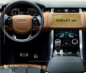 Land Rover RR Sport (L494) 2017 - Present Multimedia DisplayschutzGlass Kratzfest Anti-Fingerprint Transparent