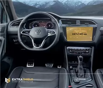 Volkswagen Tiguan (MK2) R-Line 2016 - Present Multimedia Discover Pro 9,2" DisplayschutzGlass Kratzfest Anti-Fingerprint Transpa